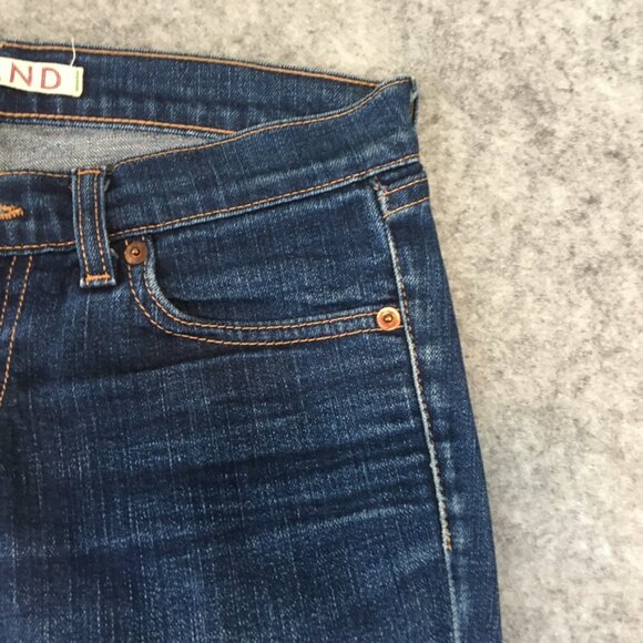 J Brand Jeans 24 Low Rise Skinny Ankle Dark Wash Distressed Made in USA Stretch - Picture 4 of 15